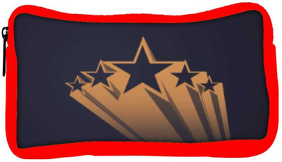 

Snoogg Eco Friendly Canvas Abstract Stars Designer Student Pen Pencil Case Coin Purse Pouch Cosmetic Makeup Bag (RED) Pouch(Multicolor)