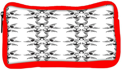 

Snoogg Eco Friendly Canvas White Pattern Grey Designer Student Pen Pencil Case Coin Purse Pouch Cosmetic Makeup Bag (RED) Pouch(Multicolor)