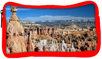 

Snoogg Eco Friendly Canvas Abstract Mountain View Designer Student Pen Pencil Case Coin Purse Pouch Cosmetic Makeup Bag (RED) Pouch(Multicolor)