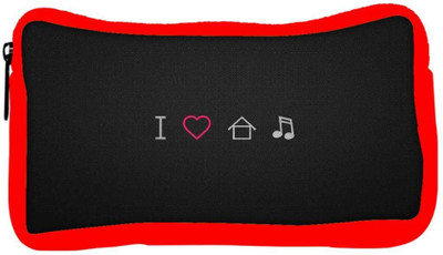 

Snoogg Eco Friendly Canvas I Love Music Designer Student Pen Pencil Case Coin Purse Pouch Cosmetic Makeup Bag (RED) Pouch(Multicolor)