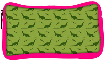 

Snoogg Eco Friendly Canvas Dinosaur Green Pattern Designer Student Pen Pencil Case Coin Purse Pouch Cosmetic Makeup Bag (PINK) Pouch(Multicolor)