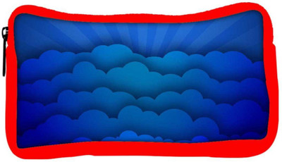 

Snoogg Eco Friendly Canvas Blue Clouds Designer Student Pen Pencil Case Coin Purse Pouch Cosmetic Makeup Bag (RED) Pouch(Multicolor)