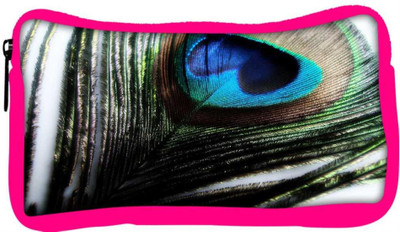 

Snoogg Eco Friendly Canvas Peacock Feather Background Student Pen Pencil Case Coin Purse Pouch Cosmetic Makeup Bag (PINK) Pouch(Multicolor)