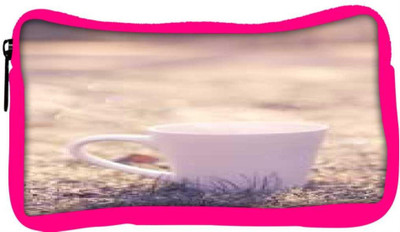 

Snoogg Eco Friendly Canvas White Mug Designer Student Pen Pencil Case Coin Purse Pouch Cosmetic Makeup Bag (PINK) Pouch(Multicolor)
