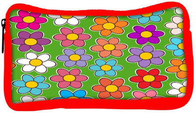 

Snoogg Eco Friendly Canvas Seamless Floral Pattern Flowers Texture Daisy Student Pen Pencil Case Coin Purse Pouch Cosmetic Makeup Bag (RED) Pouch(Multicolor)