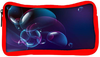 

Snoogg Eco Friendly Canvas Blue Bubbles Designer Student Pen Pencil Case Coin Purse Pouch Cosmetic Makeup Bag (RED) Pouch(Multicolor)