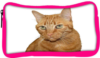 

Snoogg Eco Friendly Canvas Cat Student Pen Pencil Case Coin Purse Pouch Cosmetic Makeup Bag (PINK) Pouch(Multicolor)