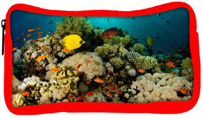 

Snoogg Eco Friendly Canvas Inside Water Designer Student Pen Pencil Case Coin Purse Pouch Cosmetic Makeup Bag (RED) Pouch(Multicolor)