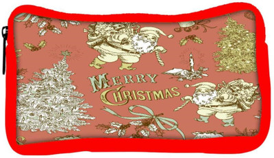 

Snoogg Eco Friendly Canvas Merry Christmas Red Designer Student Pen Pencil Case Coin Purse Pouch Cosmetic Makeup Bag (RED) Pouch(Multicolor)