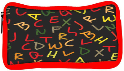 

Snoogg Eco Friendly Canvas Mixed Color Alphabets Designer Student Pen Pencil Case Coin Purse Pouch Cosmetic Makeup Bag (RED) Pouch(Multicolor)