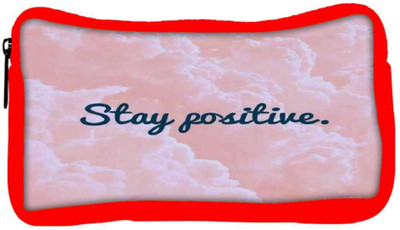 

Snoogg Eco Friendly Canvas Stay Positive Student Pen Pencil Case Coin Purse Pouch Cosmetic Makeup Bag (RED) Pouch(Multicolor)