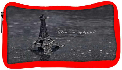 

Snoogg Eco Friendly Canvas Eiffel Love Student Pen Pencil Case Coin Purse Pouch Cosmetic Makeup Bag (RED) Pouch(Multicolor)