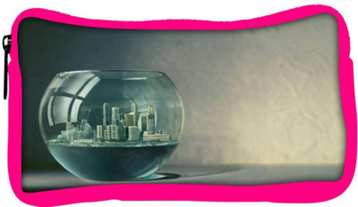 

Snoogg Eco Friendly Canvas City In Fish Tank Designer Student Pen Pencil Case Coin Purse Pouch Cosmetic Makeup Bag (PINK) Pouch(Multicolor)