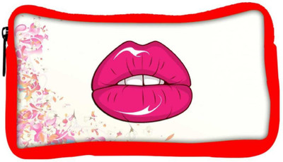 

Snoogg Eco Friendly Canvas Red Lips Designer Student Pen Pencil Case Coin Purse Pouch Cosmetic Makeup Bag (RED) Pouch(Multicolor)
