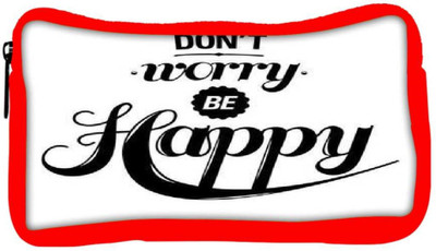 

Snoogg Eco Friendly Canvas Be Happy Student Pen Pencil Case Coin Purse Pouch Cosmetic Makeup Bag (RED) Pouch(Multicolor)