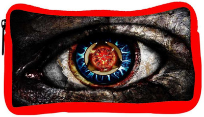 

Snoogg Eco Friendly Canvas Dangerous Eyes Designer Student Pen Pencil Case Coin Purse Pouch Cosmetic Makeup Bag (RED) Pouch(Multicolor)