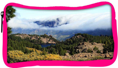 

Snoogg Eco Friendly Canvas Cloudy Mountain Designer Student Pen Pencil Case Coin Purse Pouch Cosmetic Makeup Bag (PINK) Pouch(Multicolor)