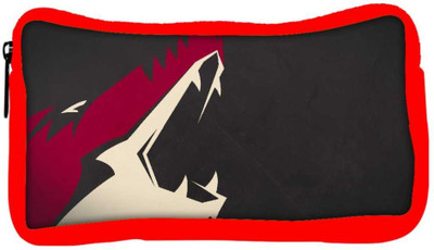 

Snoogg Eco Friendly Canvas Fox Roar Designer Student Pen Pencil Case Coin Purse Pouch Cosmetic Makeup Bag (RED) Pouch(Multicolor)
