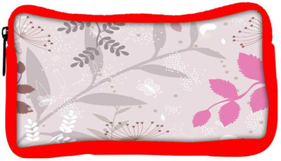 

Snoogg Eco Friendly Canvas Light Color Pattern Designer Student Pen Pencil Case Coin Purse Pouch Cosmetic Makeup Bag (RED) Pouch(Multicolor)