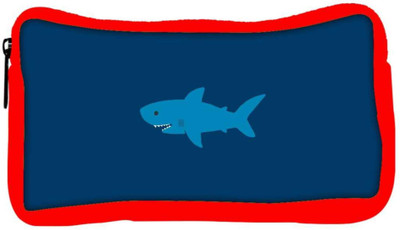 

Snoogg Eco Friendly Canvas Small Shark Designer Student Pen Pencil Case Coin Purse Pouch Cosmetic Makeup Bag (RED) Pouch(Multicolor)