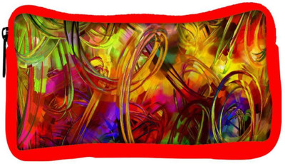 

Snoogg Eco Friendly Canvas Cool Abstract Wallpaper Designer Student Pen Pencil Case Coin Purse Pouch Cosmetic Makeup Bag (RED) Pouch(Multicolor)