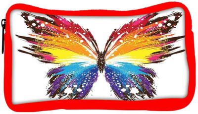 

Snoogg Eco Friendly Canvas Butterfly Graphic Colourful Student Pen Pencil Case Coin Purse Pouch Cosmetic Makeup Bag (RED) Pouch(Multicolor)