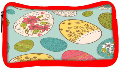 

Snoogg Eco Friendly Canvas Colorful Eggs Designer Student Pen Pencil Case Coin Purse Pouch Cosmetic Makeup Bag (RED) Pouch(Multicolor)