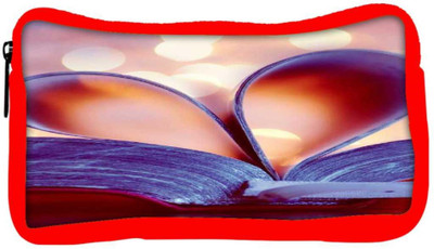

Snoogg Eco Friendly Canvas Bookmark Love Heart Student Pen Pencil Case Coin Purse Pouch Cosmetic Makeup Bag (RED) Pouch(Multicolor)