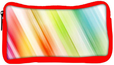 

Snoogg Eco Friendly Canvas Abstract Rays Designer Student Pen Pencil Case Coin Purse Pouch Cosmetic Makeup Bag (RED) Pouch(Multicolor)