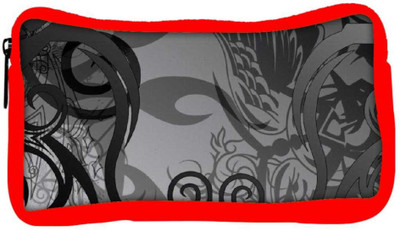 

Snoogg Eco Friendly Canvas Grey Abstract Student Pen Pencil Case Coin Purse Pouch Cosmetic Makeup Bag (RED) Pouch(Multicolor)