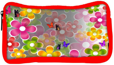

Snoogg Eco Friendly Canvas Multicolored Daisies And Butterflies 2662 Student Pen Pencil Case Coin Purse Pouch Cosmetic Makeup Bag (RED) Pouch(Multicolor)