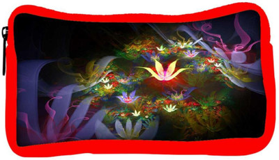 

Snoogg Eco Friendly Canvas Amazing Neon Flowers Designer Student Pen Pencil Case Coin Purse Pouch Cosmetic Makeup Bag (RED) Pouch(Multicolor)