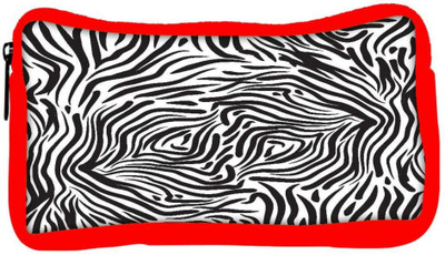 

Snoogg Eco Friendly Canvas Zebra Skin Designer Student Pen Pencil Case Coin Purse Pouch Cosmetic Makeup Bag (RED) Pouch(Multicolor)