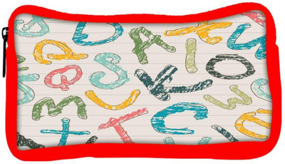 

Snoogg Eco Friendly Canvas Colors Of Alphabets Designer Student Pen Pencil Case Coin Purse Pouch Cosmetic Makeup Bag (RED) Pouch(Multicolor)