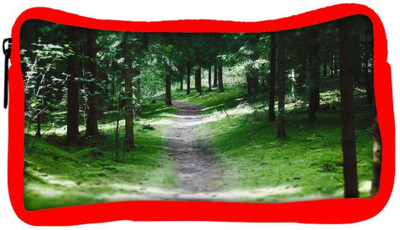 

Snoogg Eco Friendly Canvas Small Pathway Designer Student Pen Pencil Case Coin Purse Pouch Cosmetic Makeup Bag (RED) Pouch(Multicolor)
