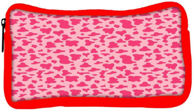 

Snoogg Eco Friendly Canvas Pink Pattern Designer Student Pen Pencil Case Coin Purse Pouch Cosmetic Makeup Bag (RED) Pouch(Multicolor)