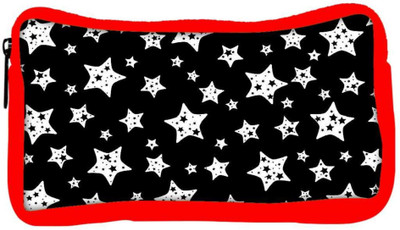

Snoogg Eco Friendly Canvas Black And White Stars Designer Student Pen Pencil Case Coin Purse Pouch Cosmetic Makeup Bag (RED) Pouch(Multicolor)