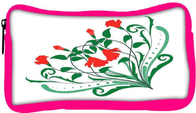 

Snoogg Eco Friendly Canvas Corner Floral Designs Student Pen Pencil Case Coin Purse Pouch Cosmetic Makeup Bag (PINK) Pouch(Multicolor)