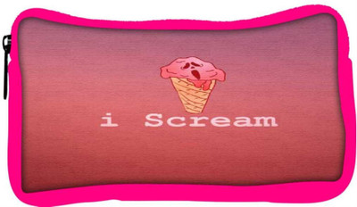 

Snoogg Eco Friendly Canvas I Scream Student Pen Pencil Case Coin Purse Pouch Cosmetic Makeup Bag (PINK) Pouch(Multicolor)