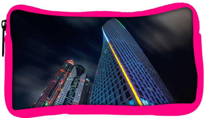 

Snoogg Eco Friendly Canvas Dark Side Of Building Designer Student Pen Pencil Case Coin Purse Pouch Cosmetic Makeup Bag (PINK) Pouch(Multicolor)