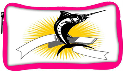 

Snoogg Eco Friendly Canvas Blue Marlin Jumping Student Pen Pencil Case Coin Purse Pouch Cosmetic Makeup Bag (PINK) Pouch(Multicolor)