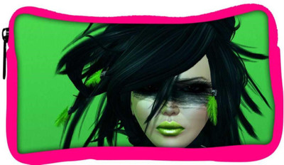 

Snoogg Eco Friendly Canvas Green Feather Girl Designer Student Pen Pencil Case Coin Purse Pouch Cosmetic Makeup Bag (PINK) Pouch(Multicolor)