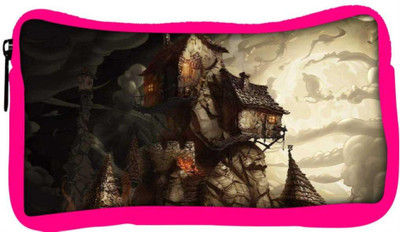

Snoogg Eco Friendly Canvas Haunted Mansion 2691 Student Pen Pencil Case Coin Purse Pouch Cosmetic Makeup Bag (PINK) Pouch(Multicolor)