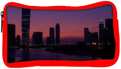 

Snoogg Eco Friendly Canvas Abstract Night View Designer Student Pen Pencil Case Coin Purse Pouch Cosmetic Makeup Bag (RED) Pouch(Multicolor)