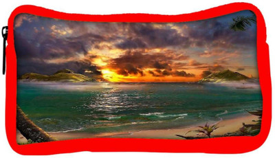 

Snoogg Eco Friendly Canvas Sea Side View Designer Student Pen Pencil Case Coin Purse Pouch Cosmetic Makeup Bag (RED) Pouch(Multicolor)