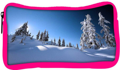 

Snoogg Eco Friendly Canvas Snow On Trees Designer Student Pen Pencil Case Coin Purse Pouch Cosmetic Makeup Bag (PINK) Pouch(Multicolor)