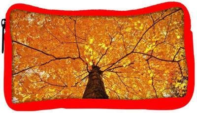 

Snoogg Eco Friendly Canvas Yellow Leaf Tree Designer Student Pen Pencil Case Coin Purse Pouch Cosmetic Makeup Bag (RED) Pouch(Multicolor)