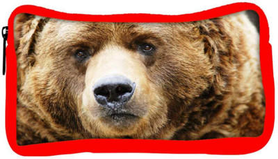 

Snoogg Eco Friendly Canvas Angry Bear Designer Student Pen Pencil Case Coin Purse Pouch Cosmetic Makeup Bag (RED) Pouch(Multicolor)