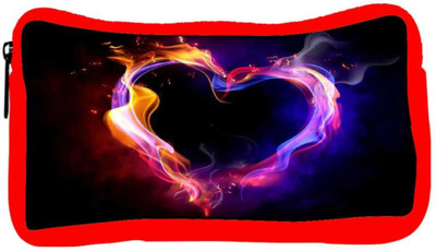 

Snoogg Eco Friendly Canvas Abstract Heart Designer Student Pen Pencil Case Coin Purse Pouch Cosmetic Makeup Bag (RED) Pouch(Multicolor)