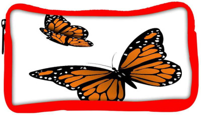 

Snoogg Eco Friendly Canvas Monarch Butterfly Student Pen Pencil Case Coin Purse Pouch Cosmetic Makeup Bag (RED) Pouch(Multicolor)